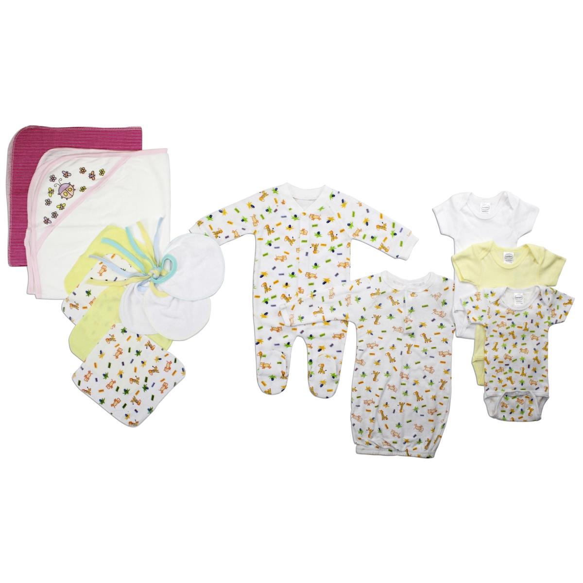 Picture of Bambini LS-0094 Baby Girls Layette Baby Shower Gift Set&#44; White & Pink - Newborn