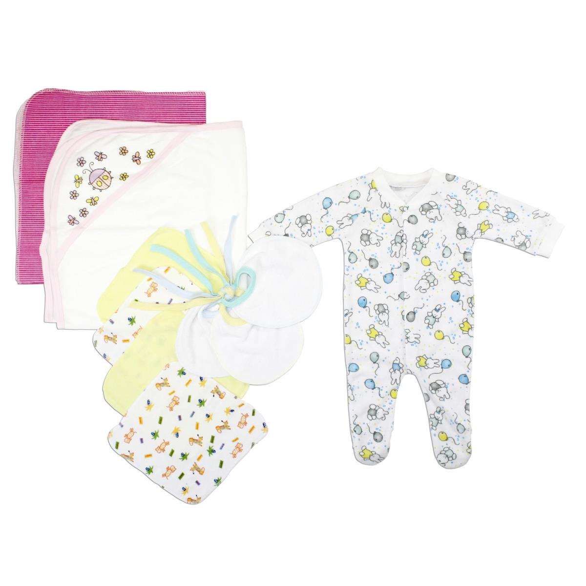 Picture of Bambini LS-0095 Baby Girls Layette Baby Shower Gift Set&#44; White & Pink - Newborn