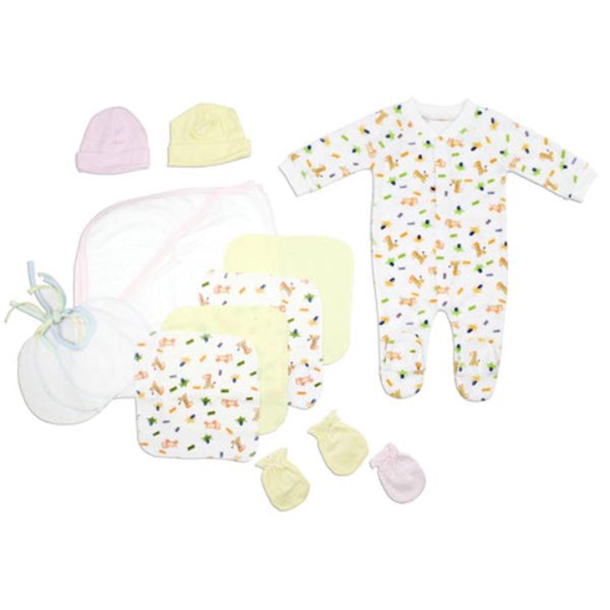 Bambini LS-0097 Newborn Baby Girls Layette Baby Shower Gift Set&#44; White & Pink - Newborn