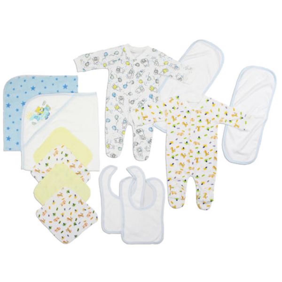 Bambini LS-0106 Newborn Baby Boys Layette Baby Shower Gift Set&#44; White & Blue - Newborn