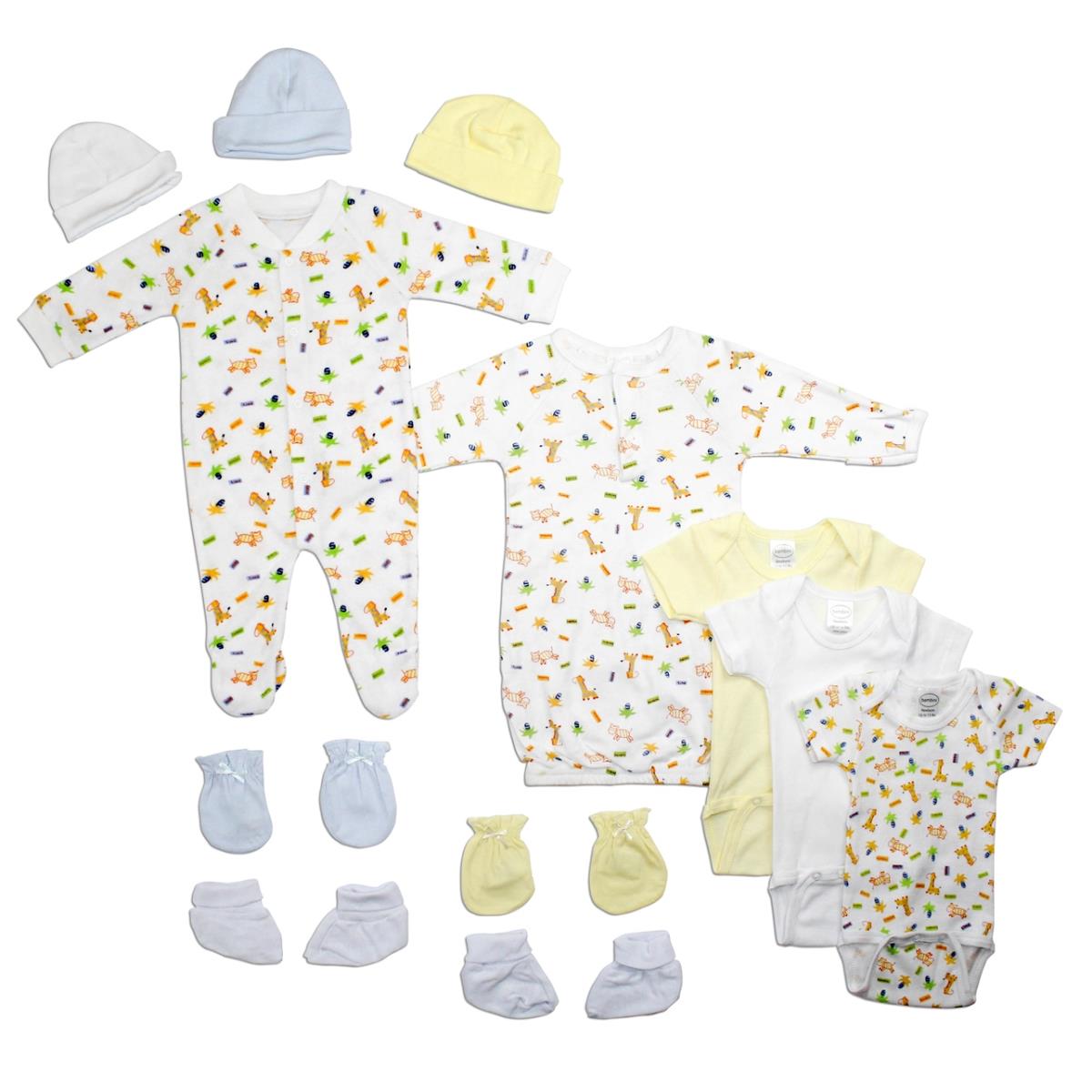 Picture of Bambini LS-0110 Baby Boy Layette Baby Shower Gift Set&#44; White & Blue - Newborn
