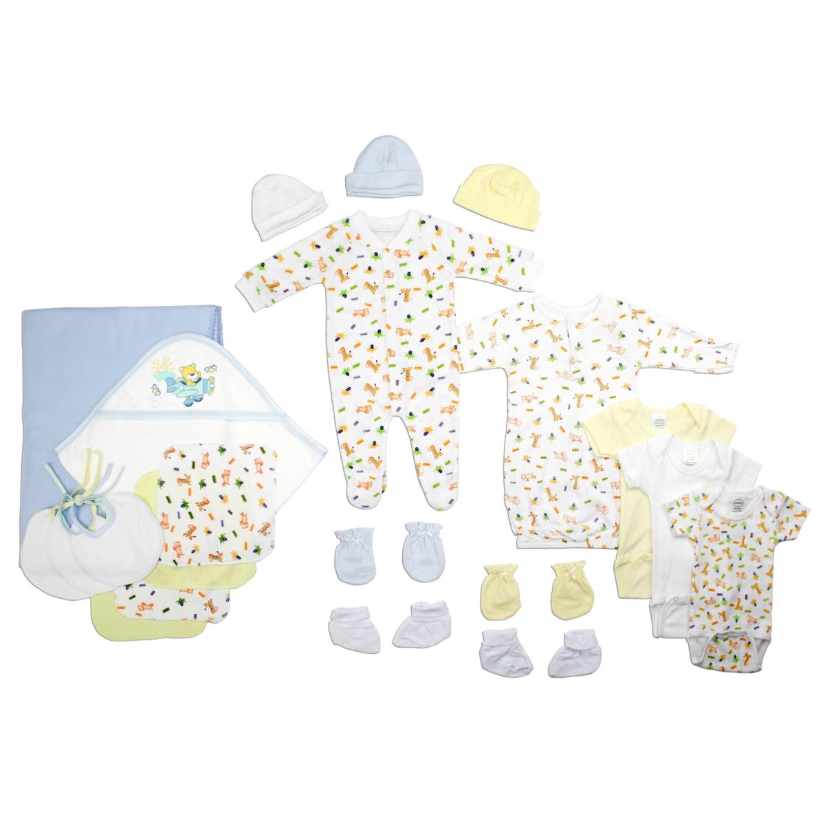 Picture of Bambini LS-0113 Baby Boy Layette Baby Shower Gift Set&#44; White & Blue - Newborn