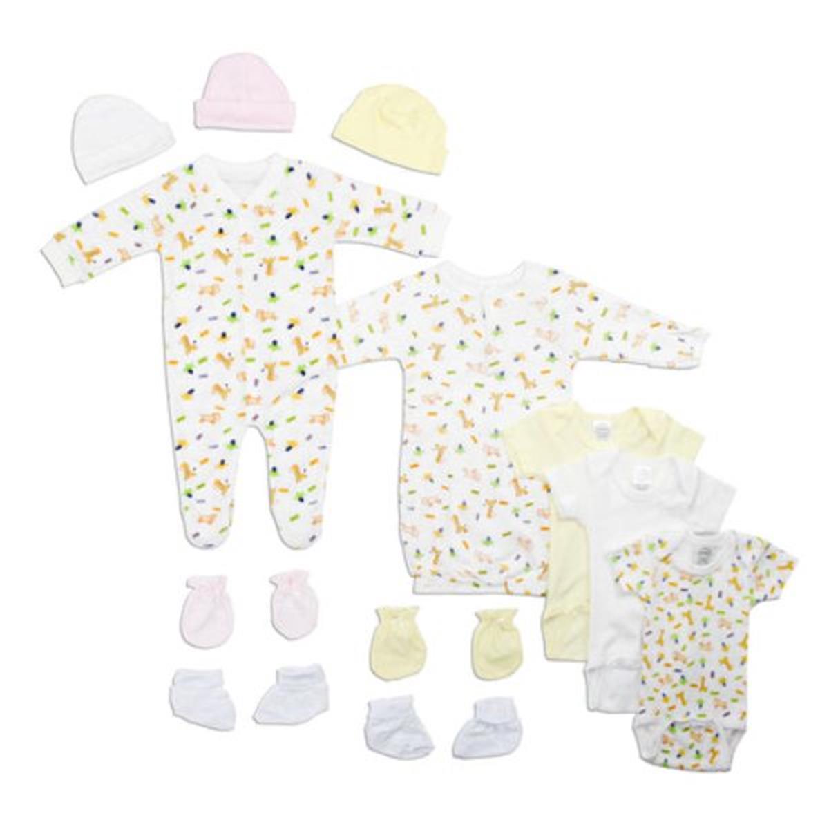 Bambini LS-0120 Newborn Baby Girls Layette Baby Shower Gift Set&#44; White & Pink - Newborn