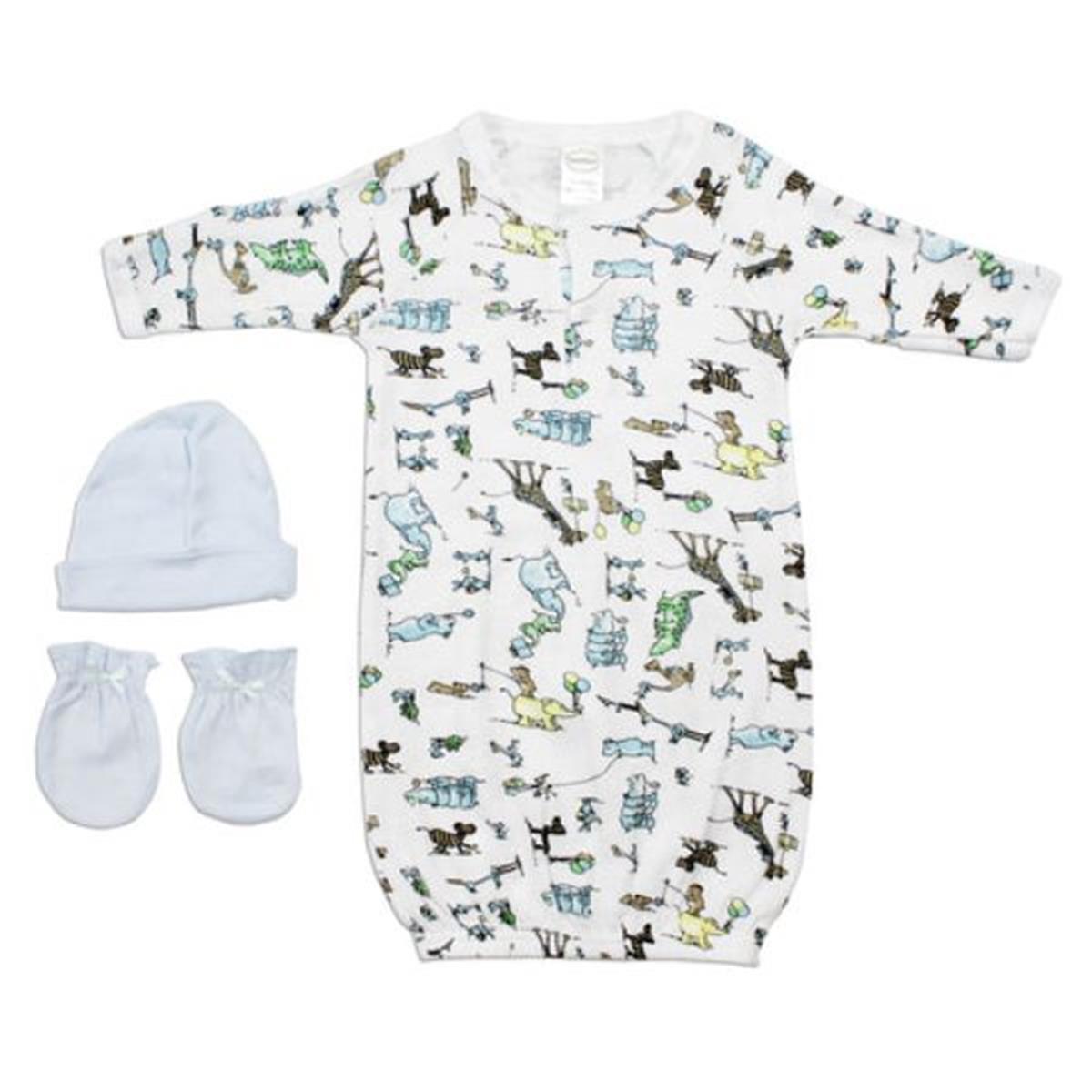 LS-0124 Boys Layette Set, White & Blue - Newborn