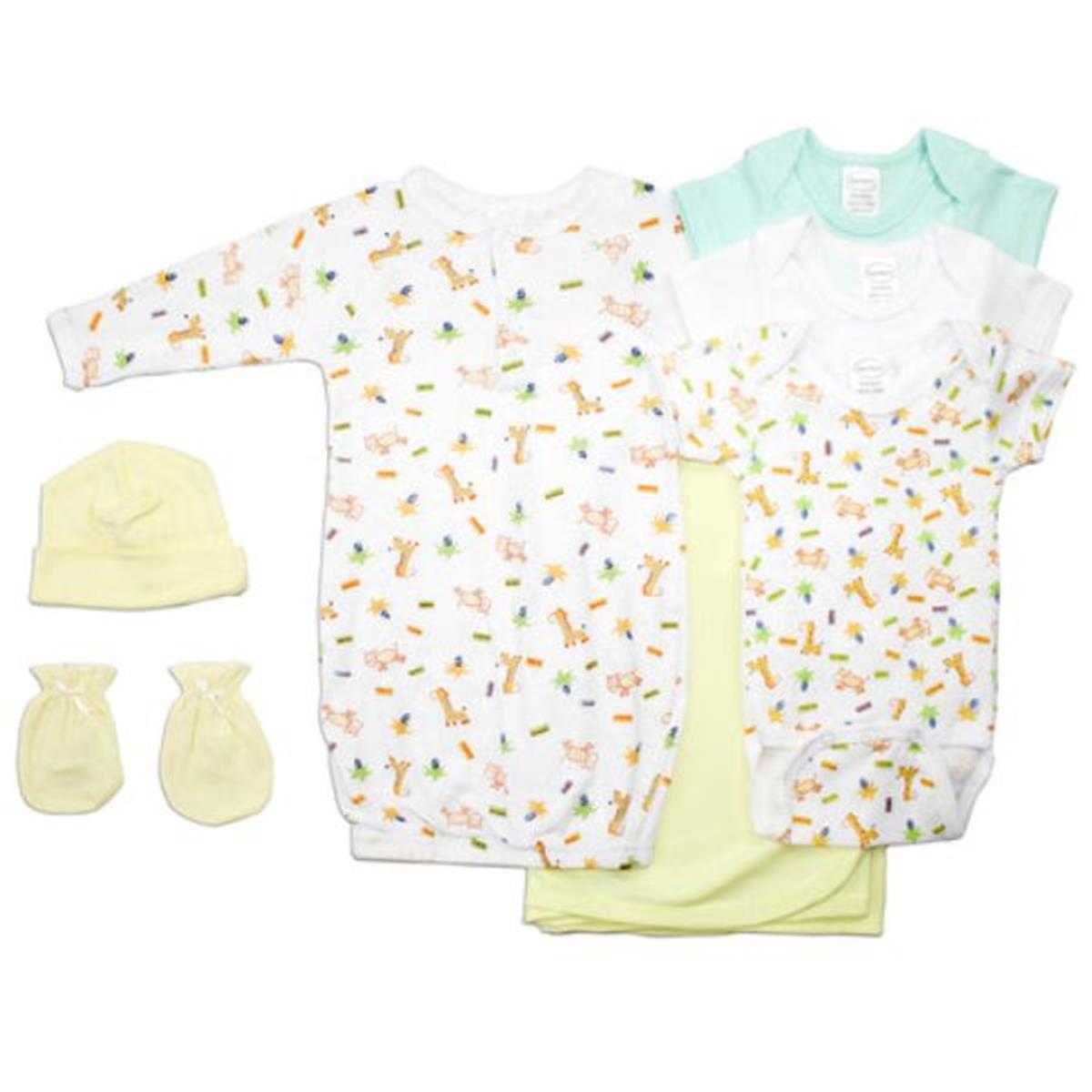 Bambini LS-0127 Neutral Newborn Baby Layette Baby Shower Gift Set&#44; White & Yellow - Newborn