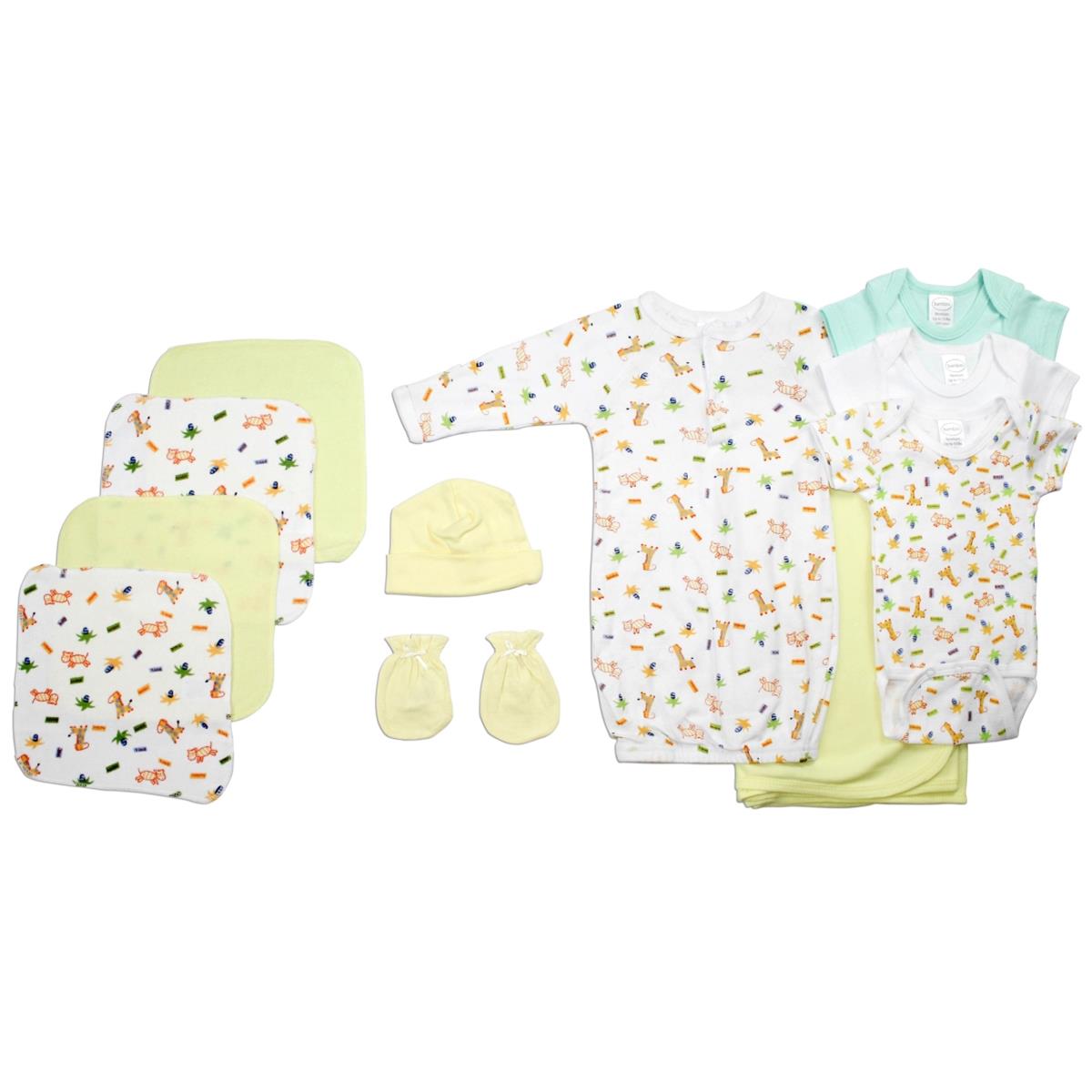Picture of Bambini LS-0128 Neutral Newborn Baby Layette Baby Shower Gift Set&#44; White & Yellow - Newborn