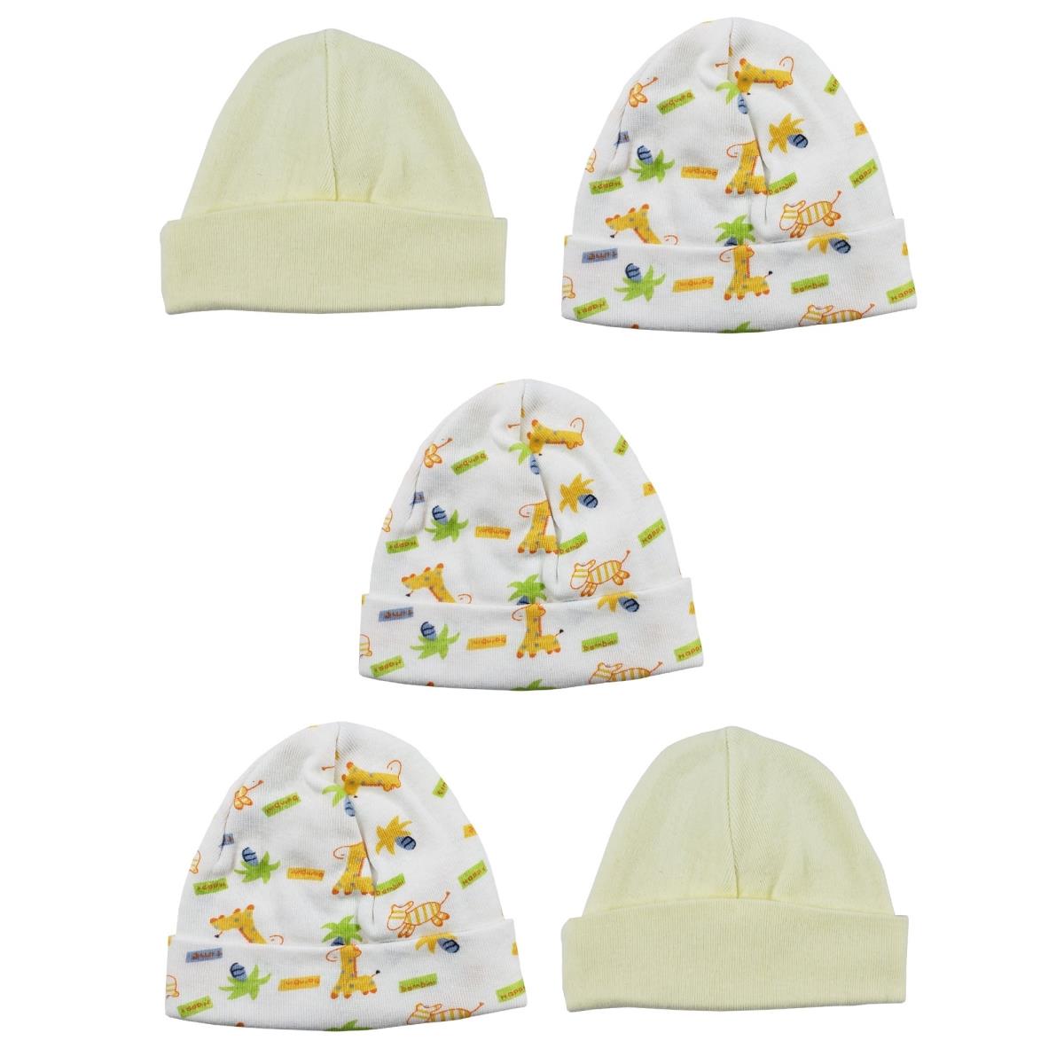 Picture of Bambini LS-0301 Boys Baby Cap&#44; Yellow - One Size - 5 per Pack
