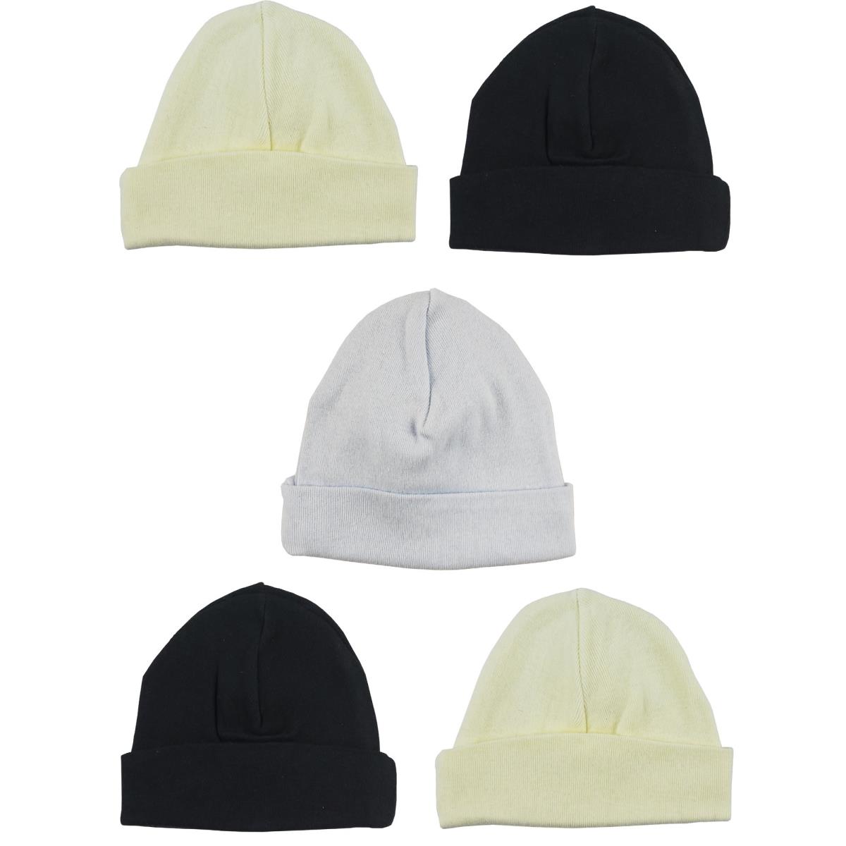 Picture of Bambini LS-0316 Boys Baby Cap - Yellow&#44; Blue & Black - One Size - 5 per Pack