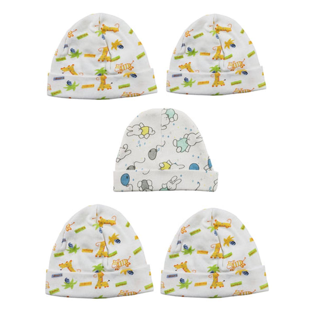 LS-0360 Beanie Baby Caps, Prints - One Size - 5 per Pack