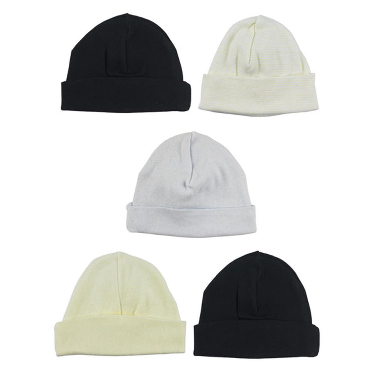 LS-0380 Boys Baby Cap - Yellow, Blue & Black - One Size - 5 per Pack