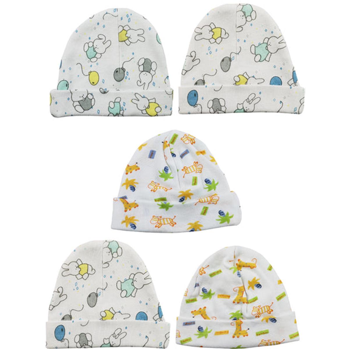 LS-0425 Beanie Baby Caps, Prints - One Size - 5 per Pack