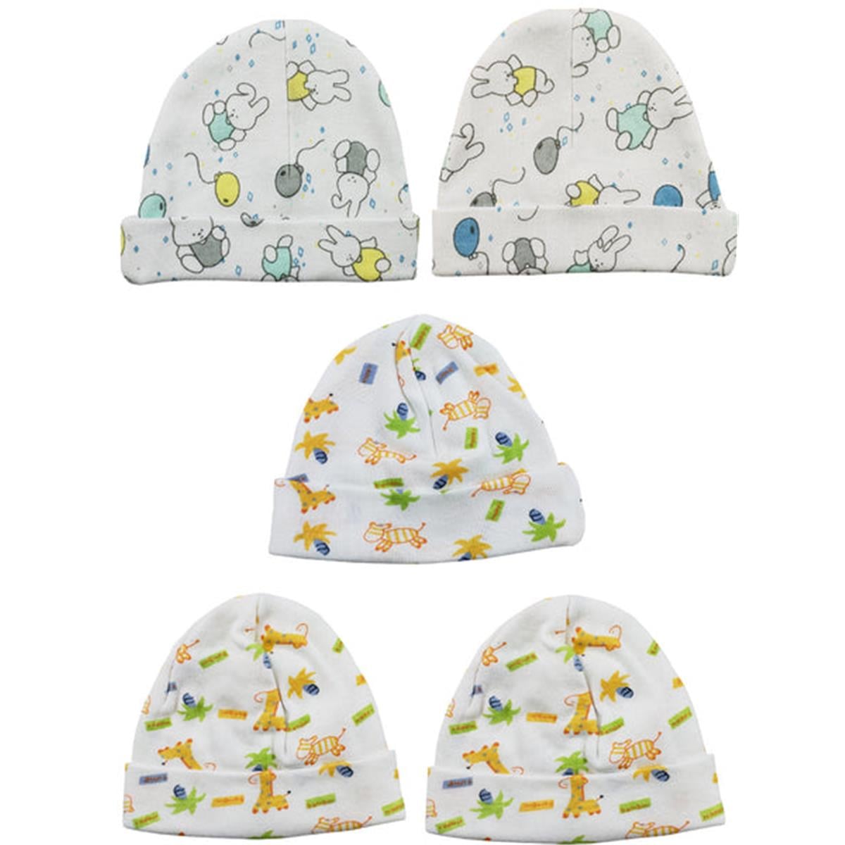 LS-0426 Beanie Baby Caps, Prints - One Size - 5 per Pack