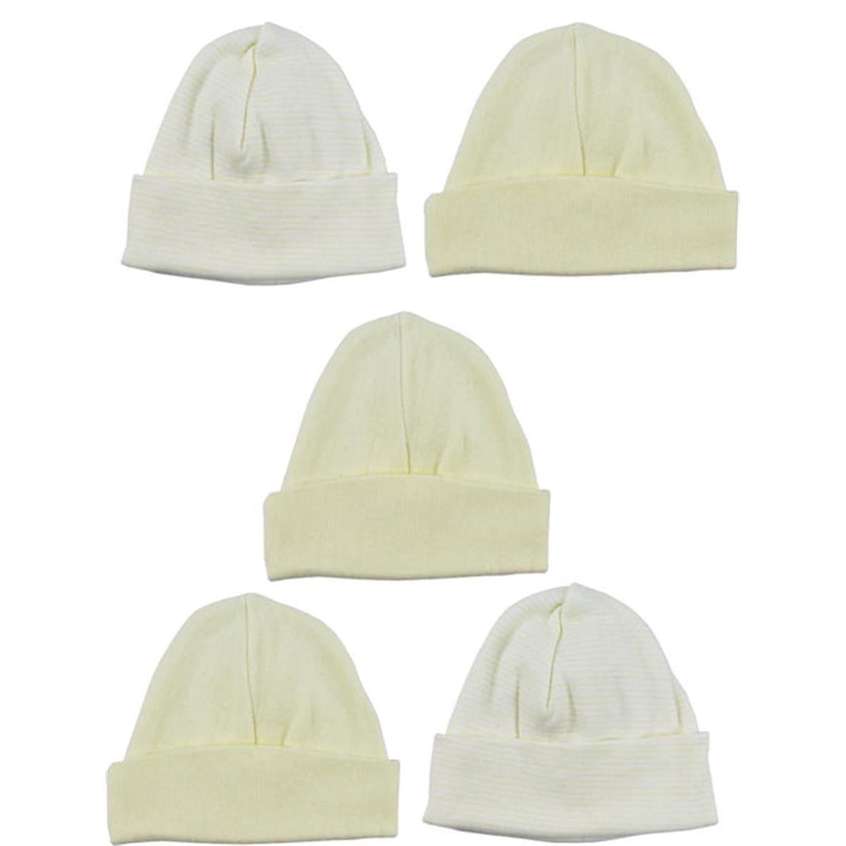 LS-0438 Beanie Baby Caps, Yellow - One Size - 5 per Pack