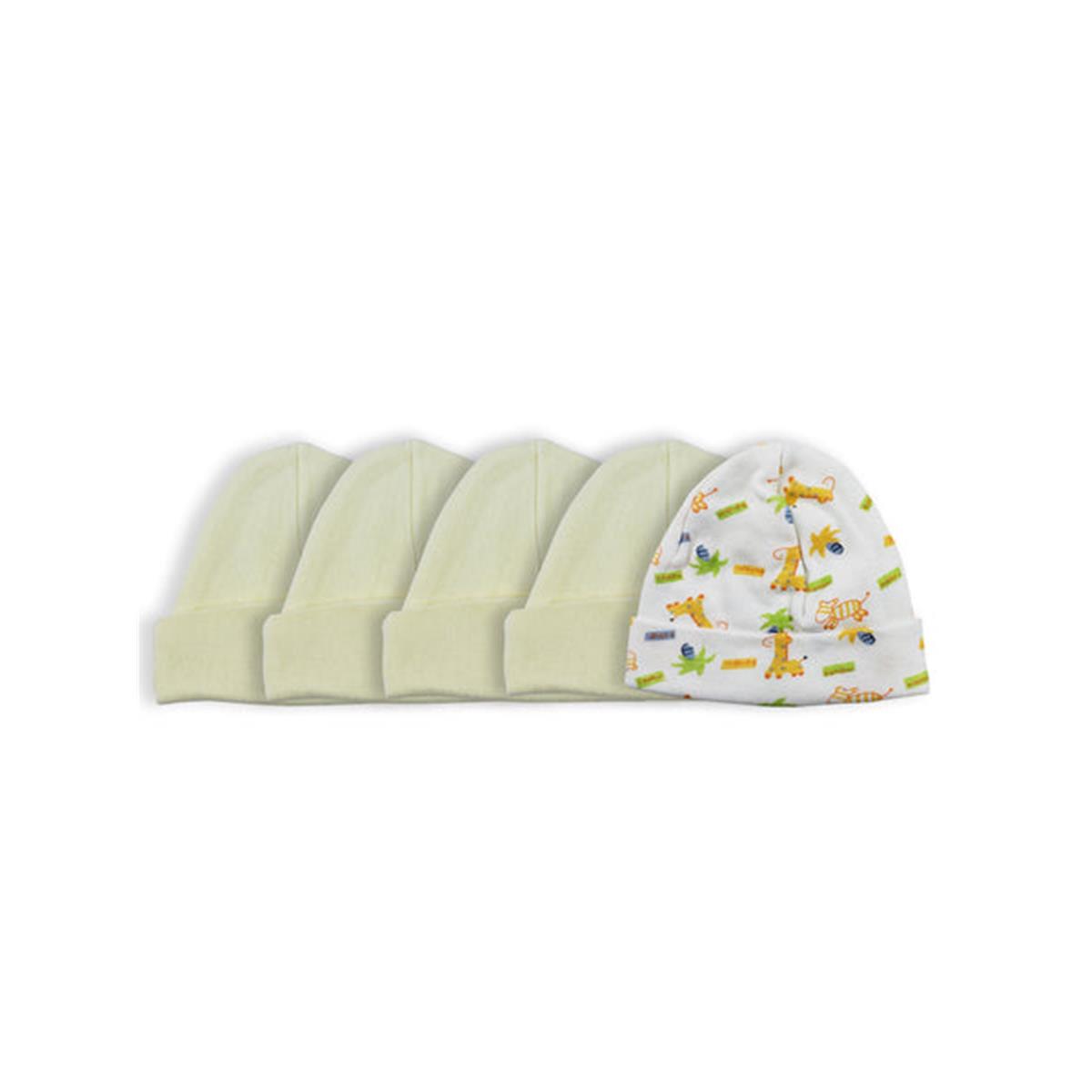 Picture of Bambini LS-0515 Baby Cap&#44; Yellow & Print - One Size - 5 per Pack