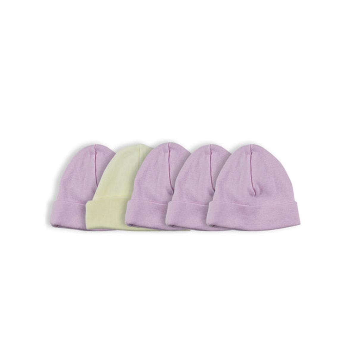 Picture of Bambini LS-0519 Girls Baby Cap&#44; Pink & Yellow - One Size - 5 per Pack