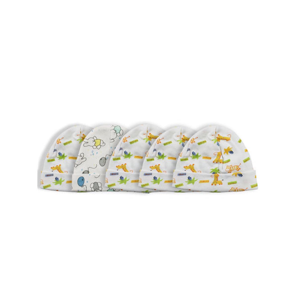 Picture of Bambini LS-0524 Baby Cap&#44; Prints - One Size - 5 per Pack