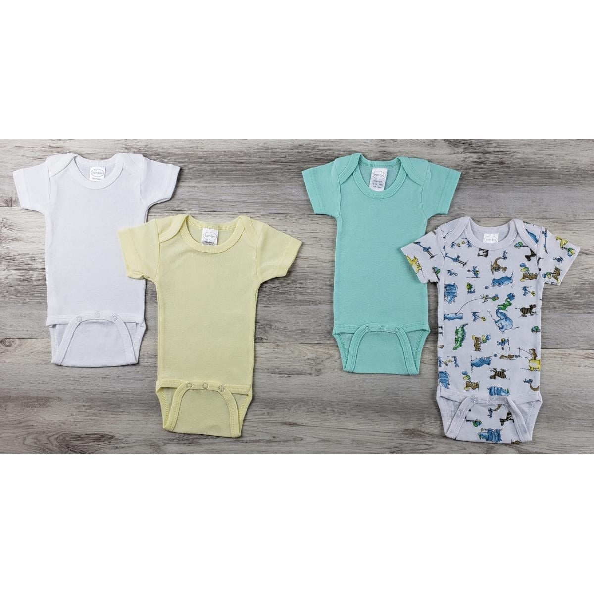 LS-0535M Layette Baby Clothes Set - White, Yellow & Aqua - Medium