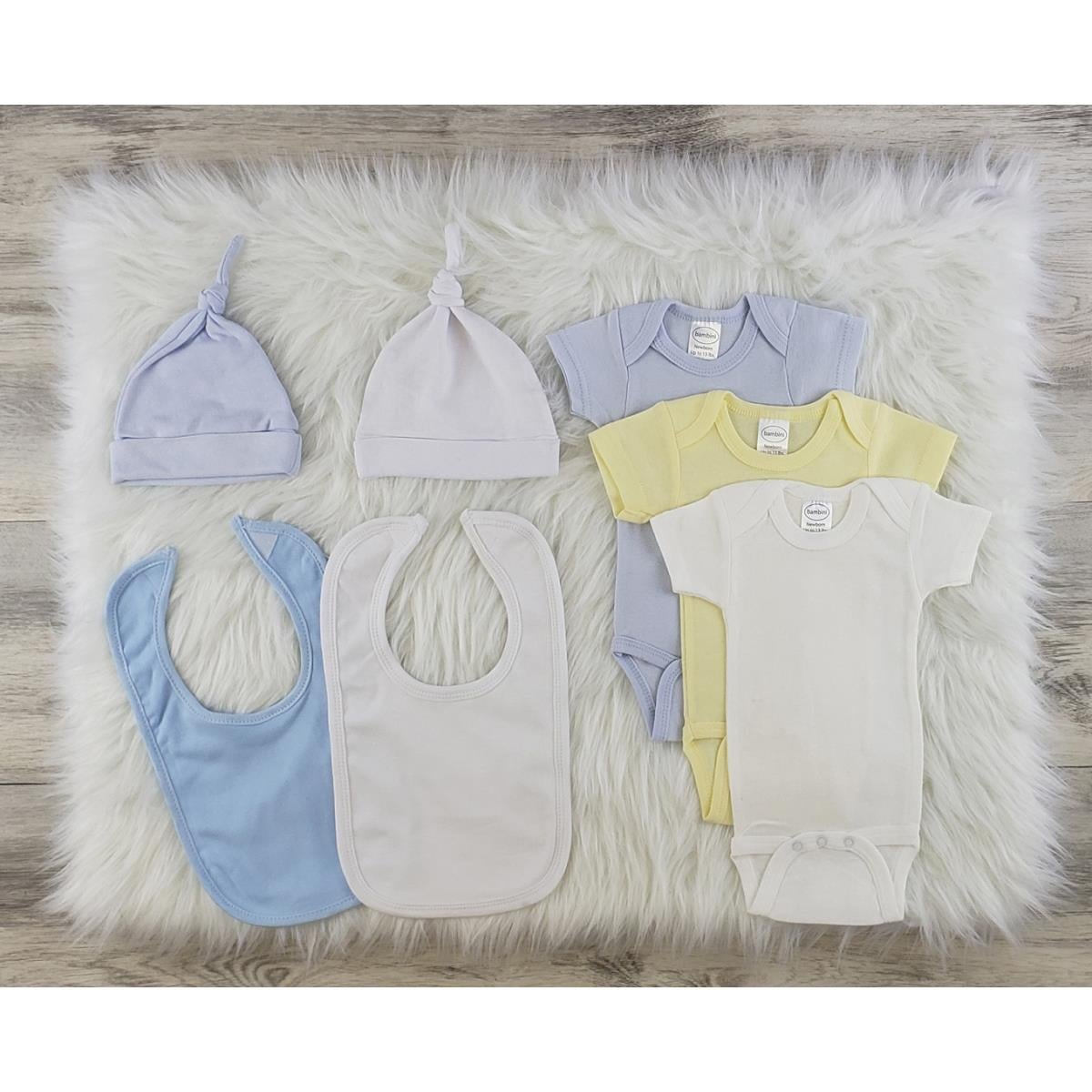 LS-0538M Layette Baby Clothes Set - Blue, White & Yellow - Medium