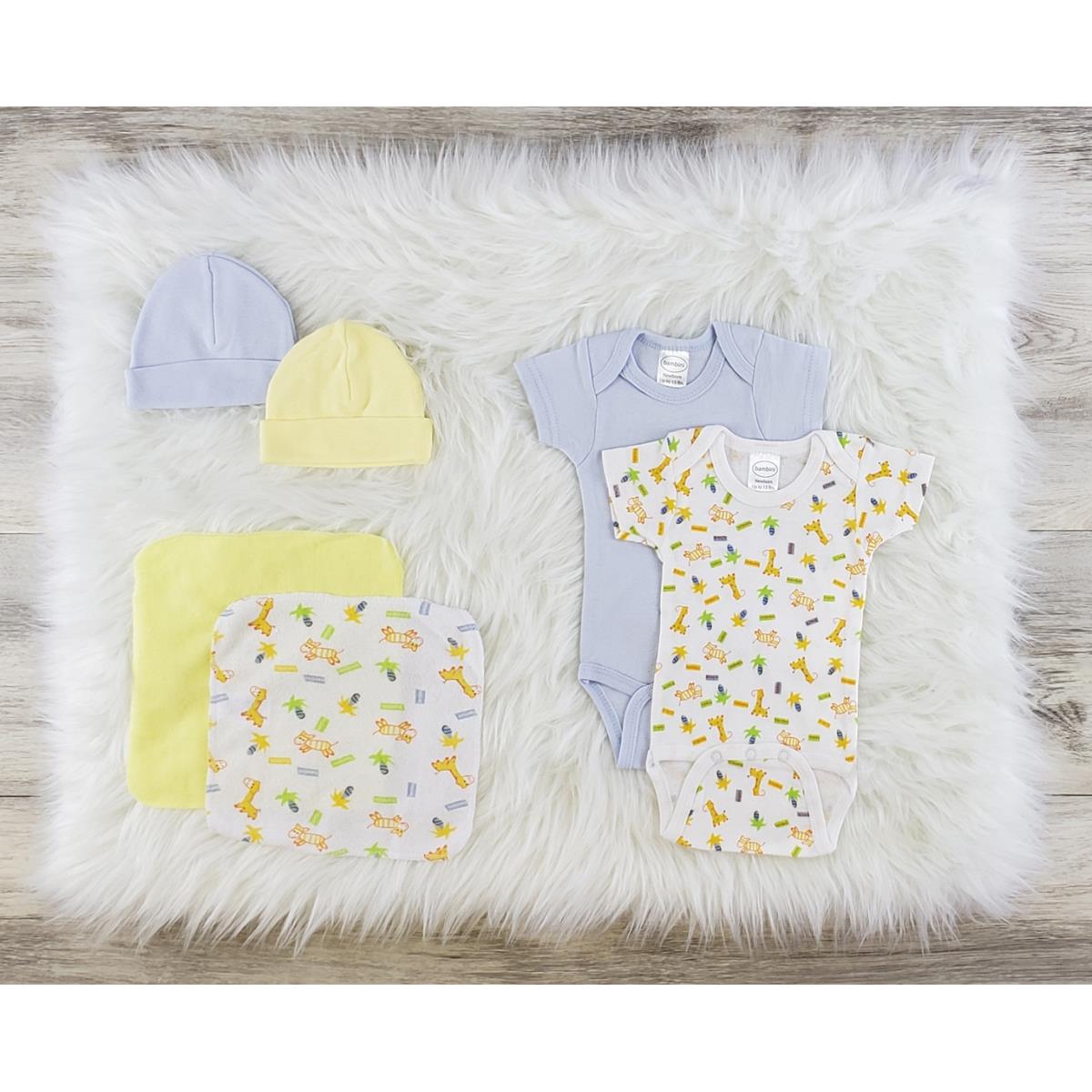 LS-0543NB Layette Baby Clothes Set, Blue & Yellow - Newborn