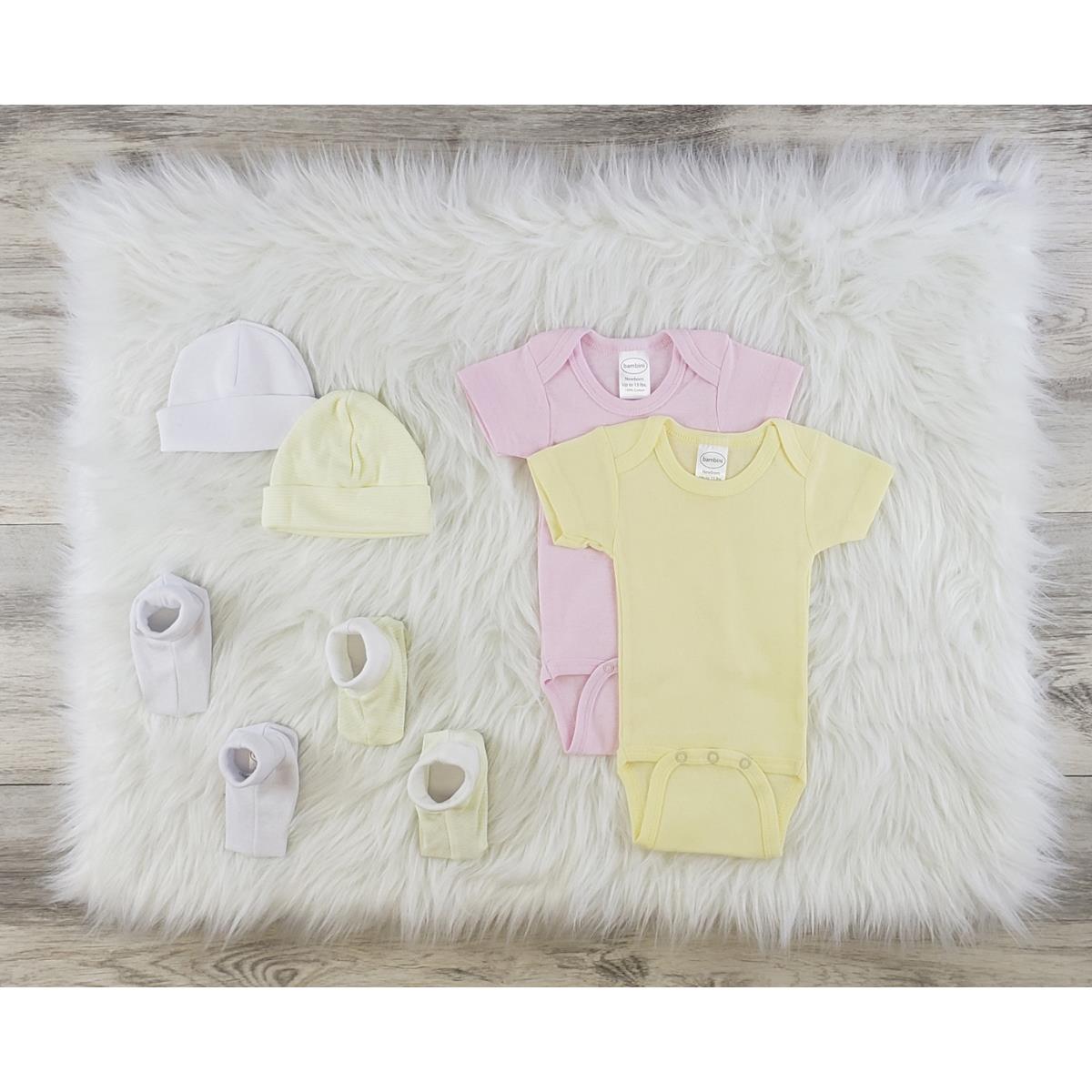 LS-0552S Layette Baby Clothes Set - Pink, Yellow & White - Small