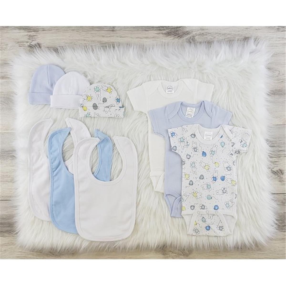 LS-0558M Layette Baby Clothes Set - White, Blue & Yellow - Medium - Pack of 3