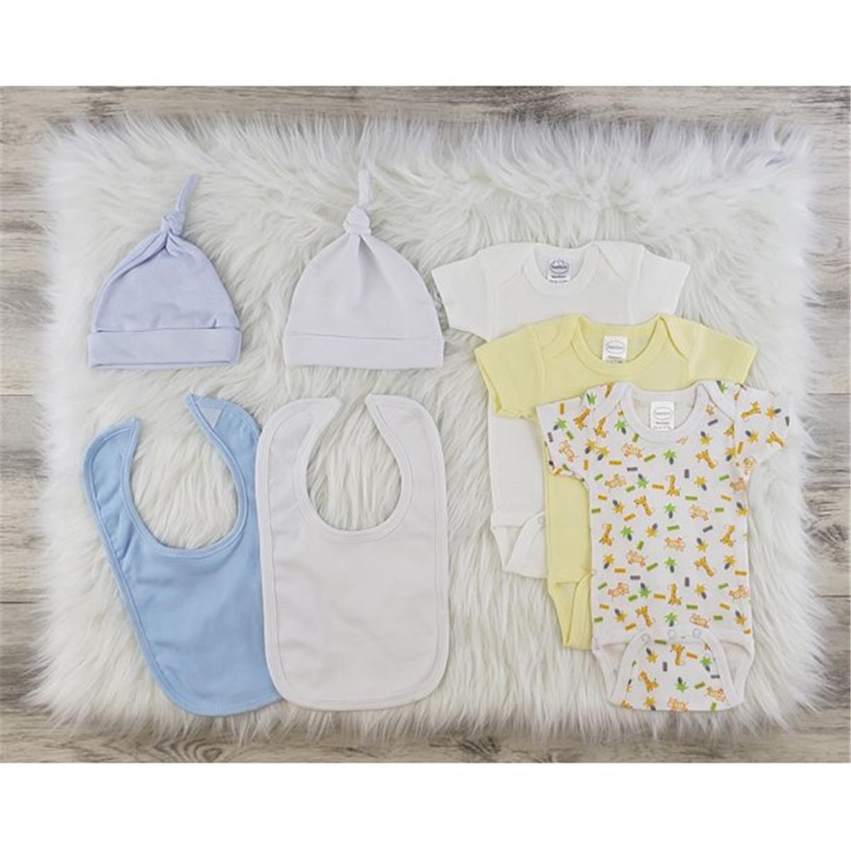 LS-0559M Layette Baby Clothes Set - White, Blue & Yellow - Medium - Pack of 3