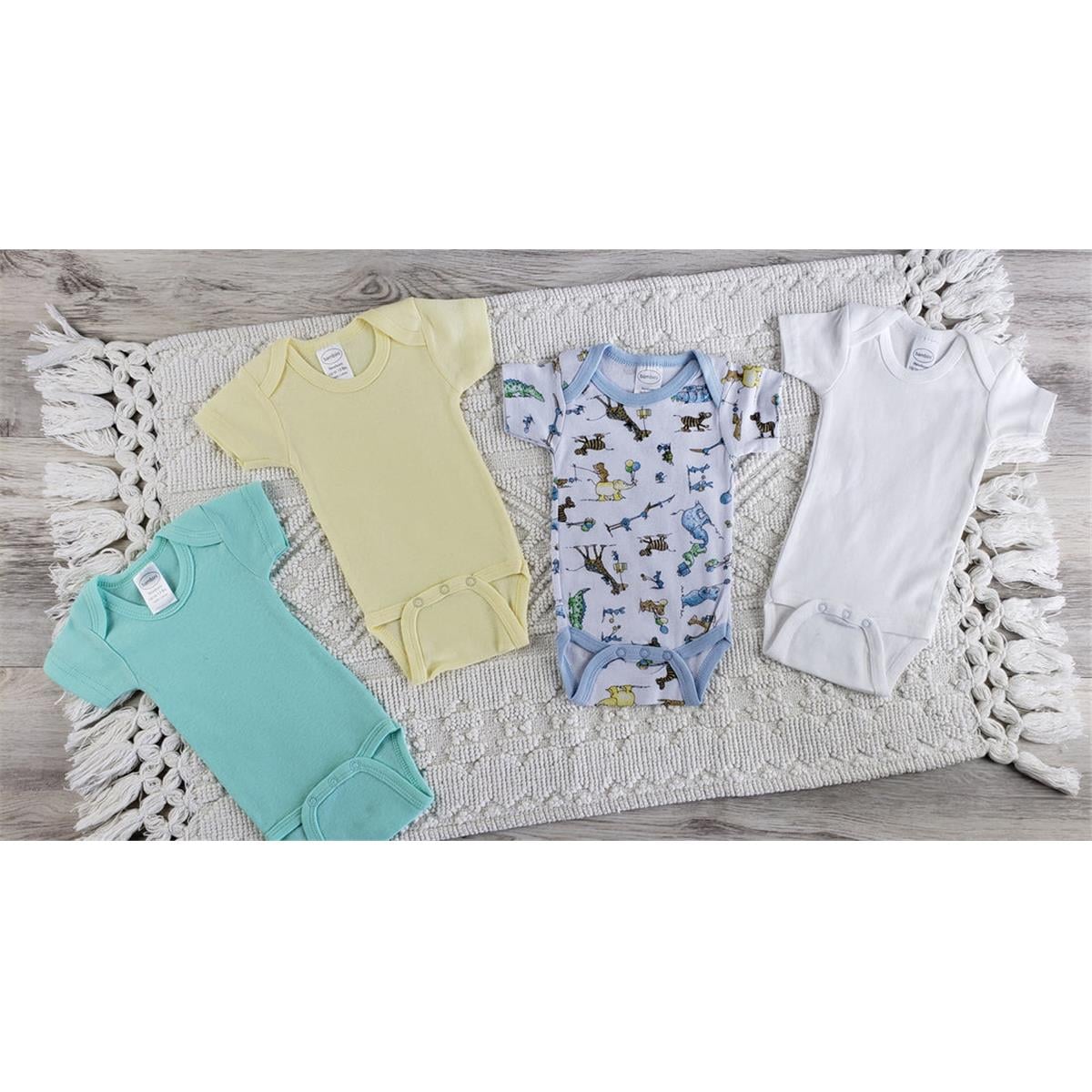 LS-0560M Layette Baby Clothes Set - Yellow, Aqua & White - Medium