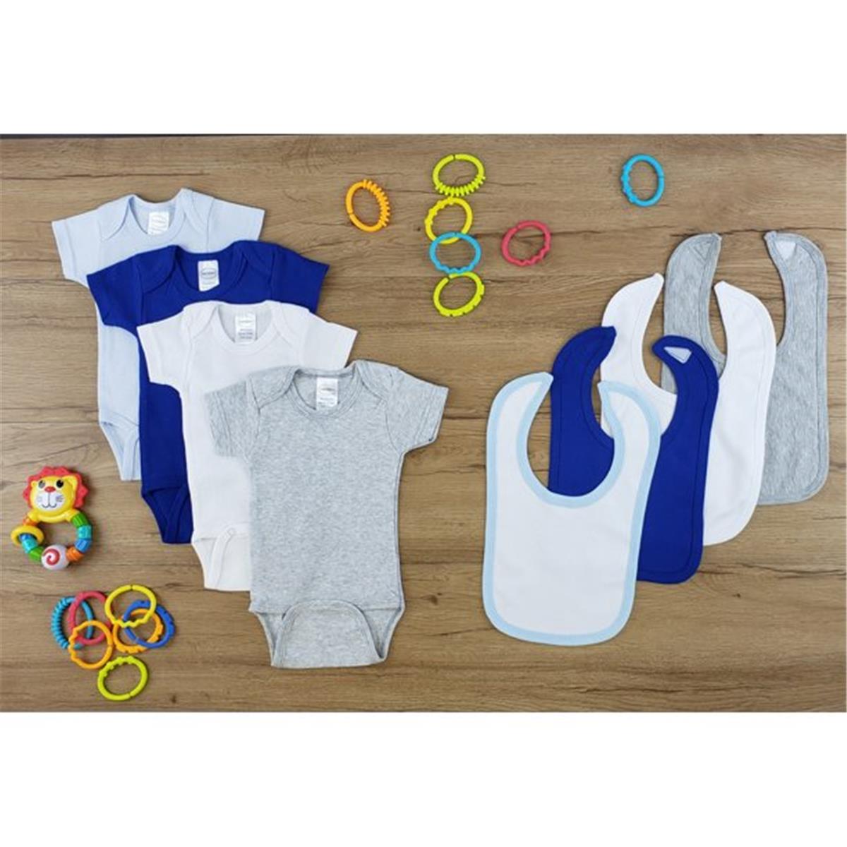 LS-0572L Layette Baby Clothes Set - White, Grey, Blue & Navy - Large
