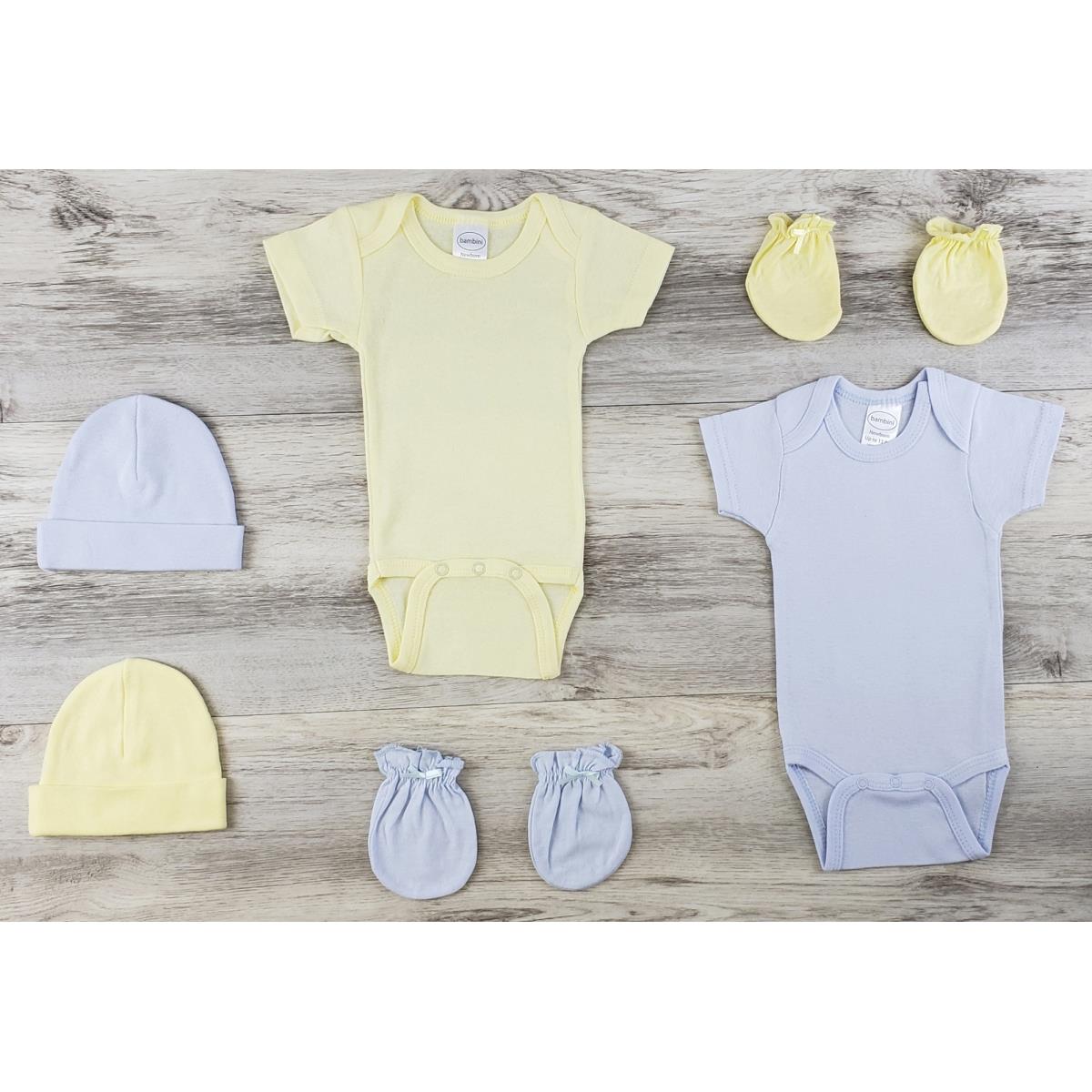 LS-0601NB Layette Baby Clothes Set, Blue & Yellow - Newborn