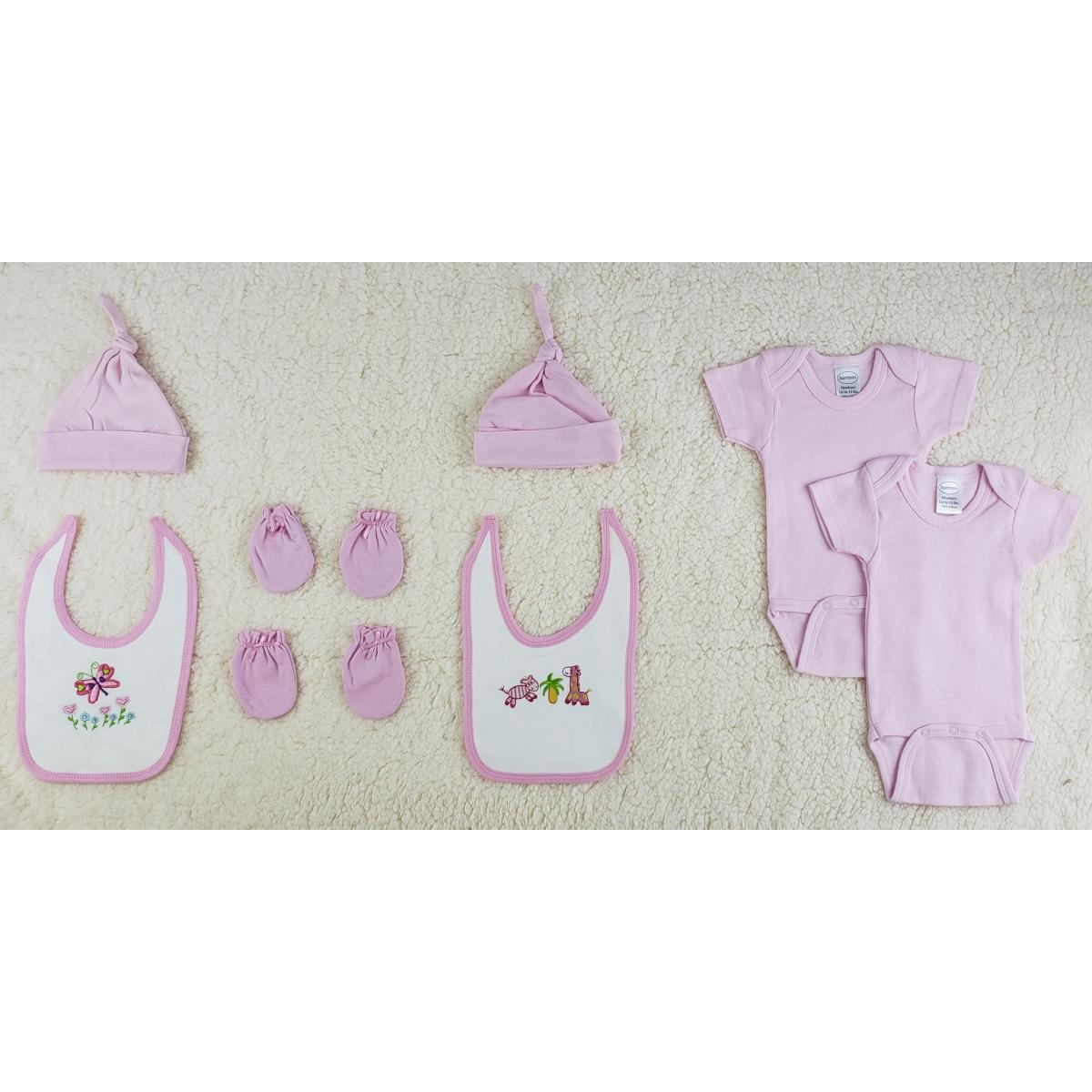 LS-0607NB Layette Baby Clothes Set, Pink - Newborn