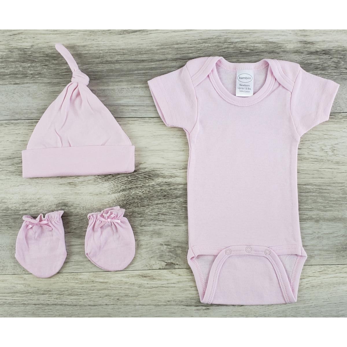 LS-0612NB Layette Baby Clothes Set, Pink - Newborn