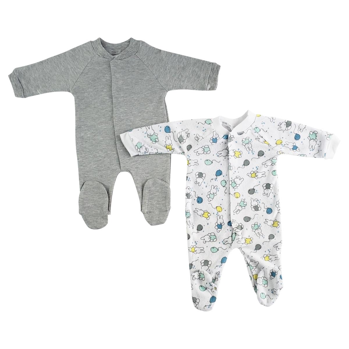 LS-0644S Sleep & Play, White & Grey - Small - 2 per Pack
