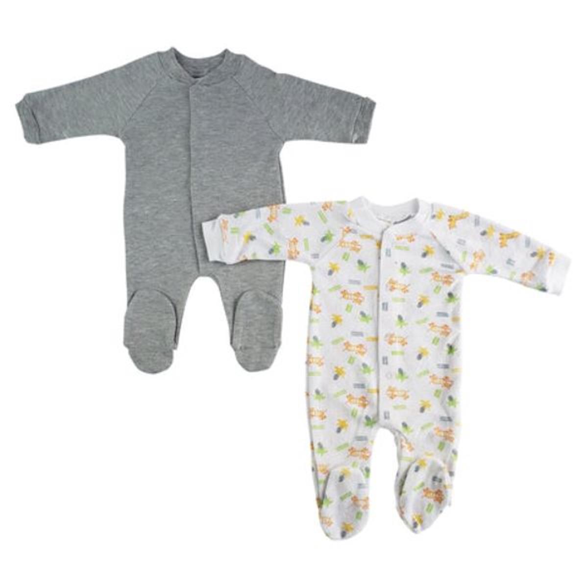 LS-0645M Sleep & Play, White & Grey - Medium - 2 per Pack