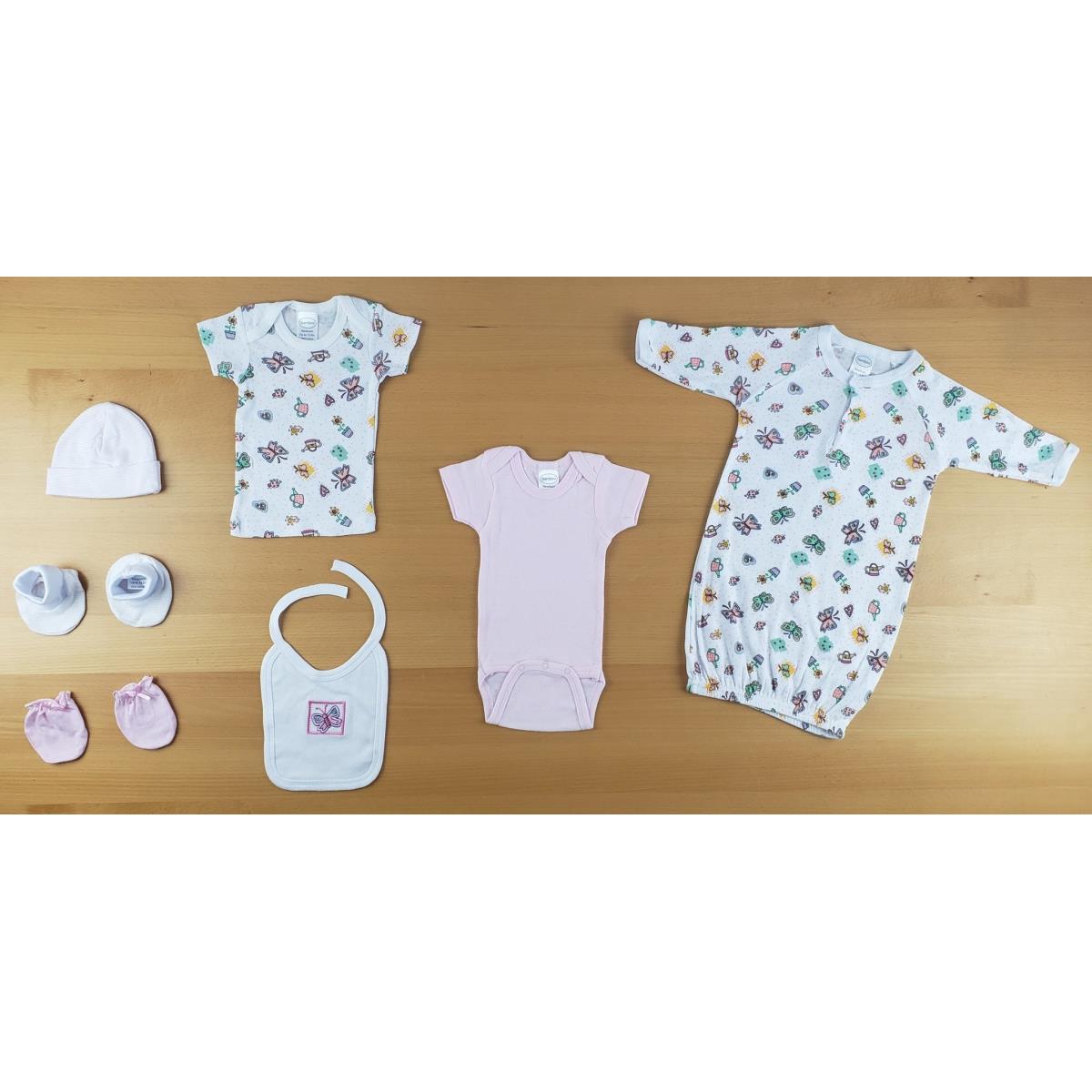 Bambini LS-0651 Newborn Girls Baby Shower Gift Set&#44; White & Pink - Newborn