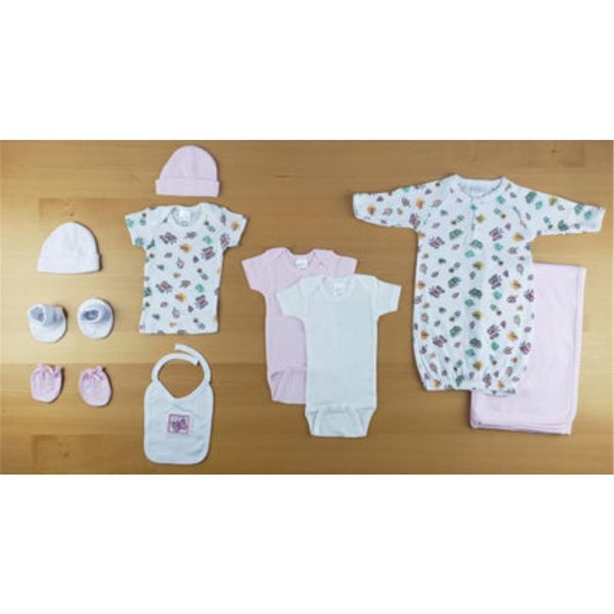 Bambini LS-0652 Newborn Girls Baby Shower Gift Set&#44; White & Pink - Newborn
