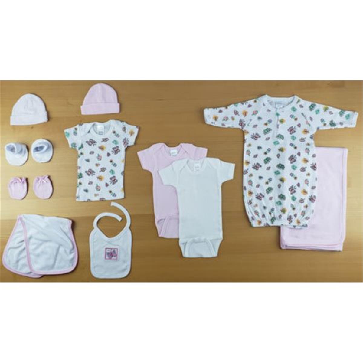 Bambini LS-0653 Newborn Girls Baby Shower Gift Set&#44; White & Pink - Newborn