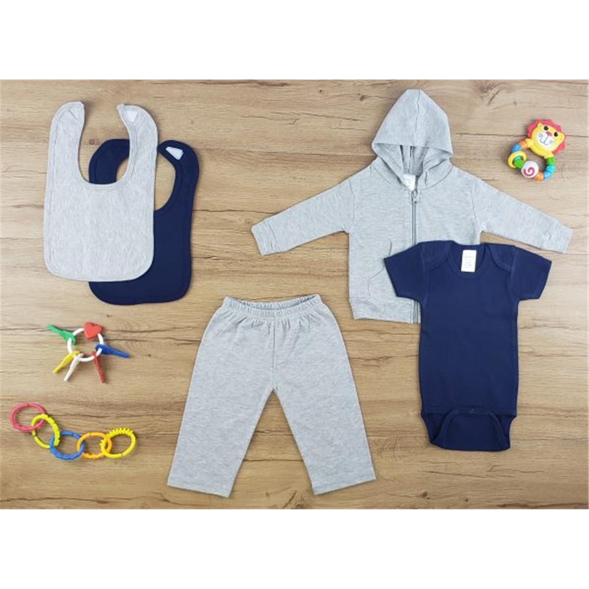 LS-0661M Layette Baby Clothes Set, White & Pink - Medium