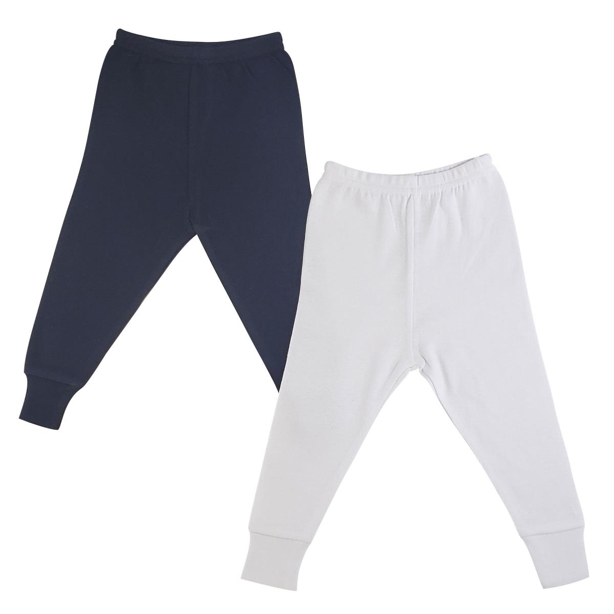 LS-0666M Long Pants, White & Pink - Medium