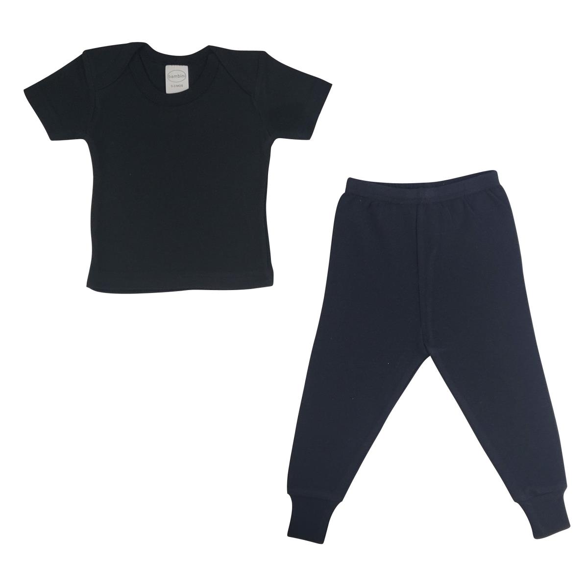 LS-0669NB Shirt & Long Pants Set, White & Pink - Newborn