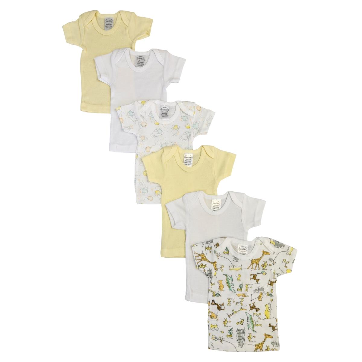 NC-0489S Unisex Baby 6 Piece Shirts, White - Small