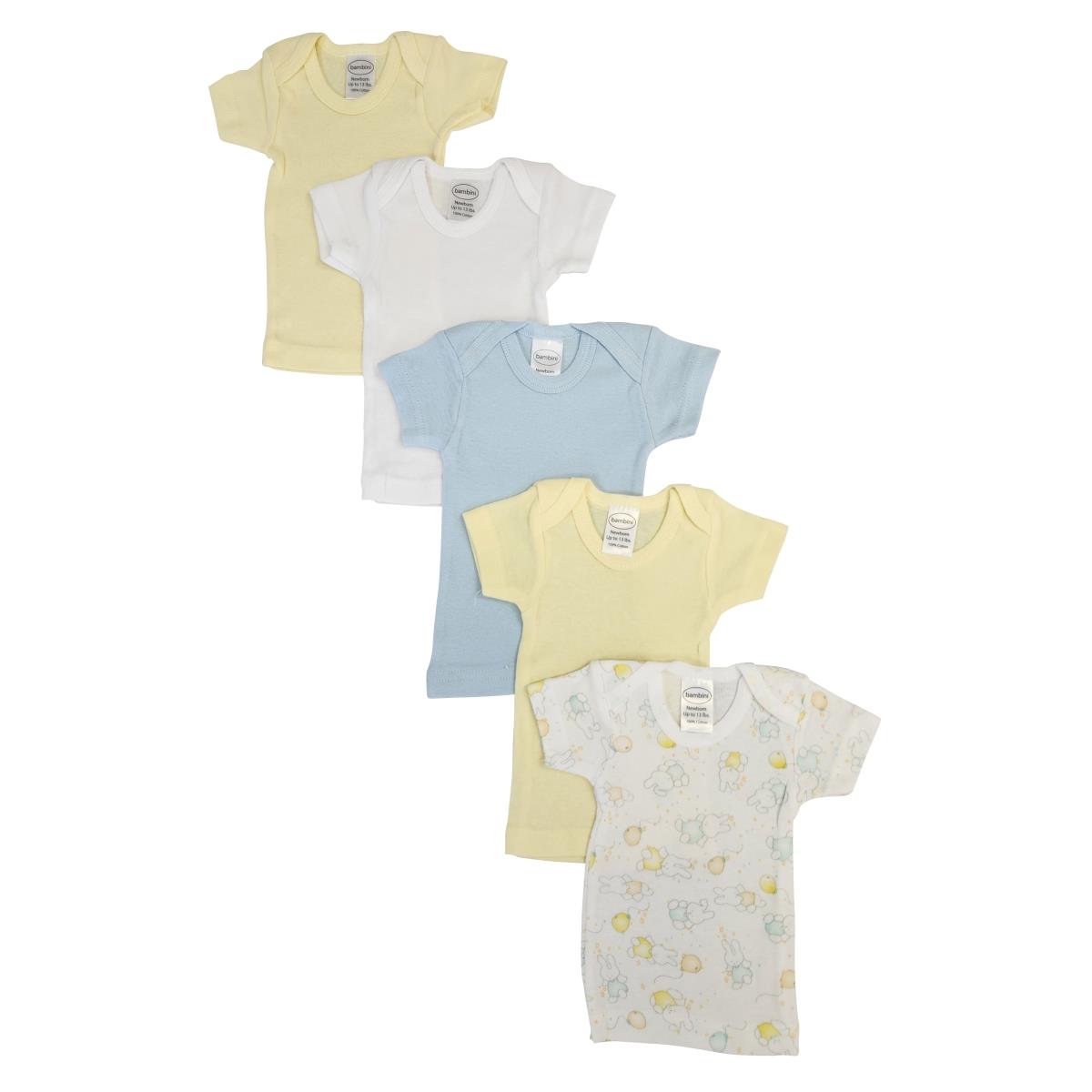 NC-0491L Unisex Baby 5 Piece Shirts, White - Large