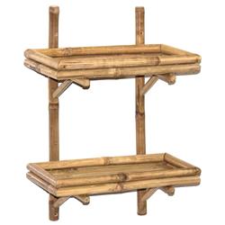 Picture of Bamboo54 5865Brown Double Wall Shelf&#44; Brown