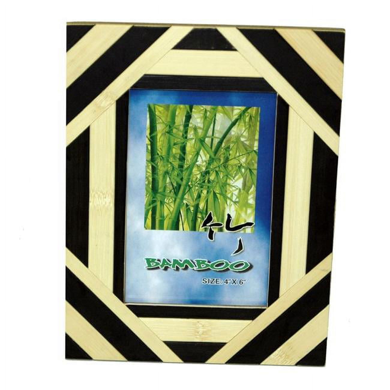 Picture of Bamboo54 1671 4 x 6 in. Bamboo Seasons Picture Frame&#44; 2-Tone Black