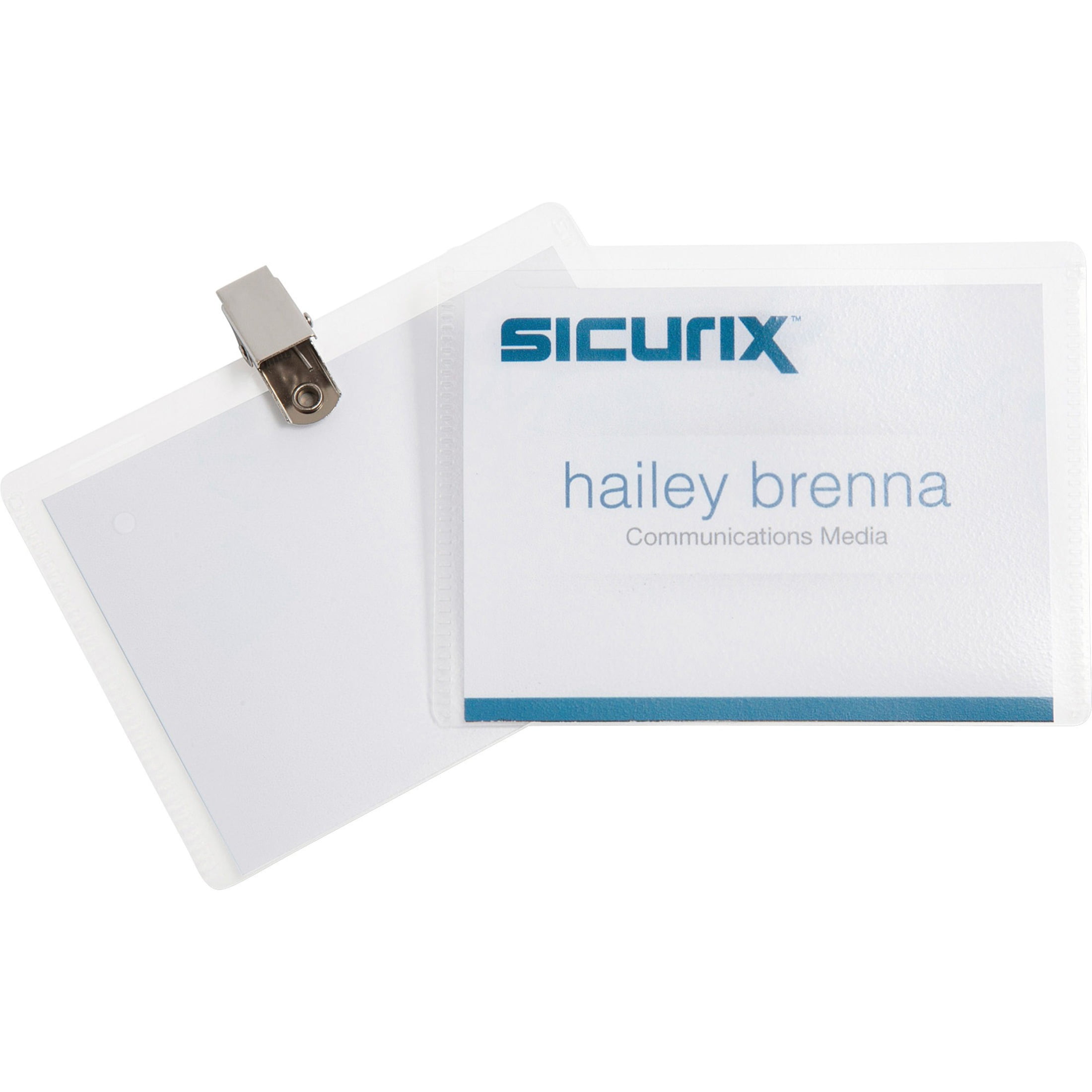 Clip Style Printable Badge Kit 4 x 3 Horizontal 50 Pack (67673)