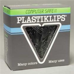 Paper Clips Medium Size 500 Pack BLACK () - Pack of 3