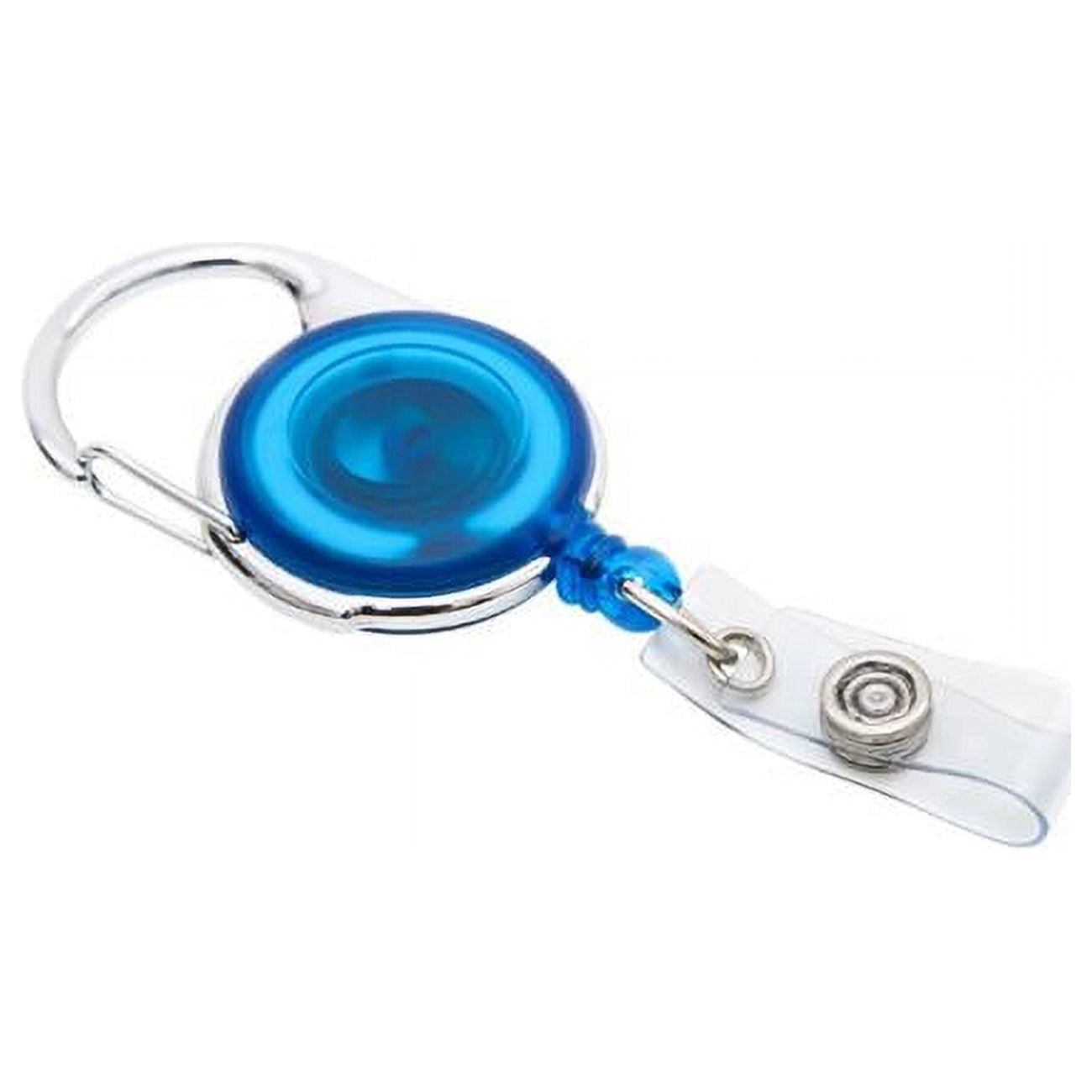 Quick Clip ID Badge Reels Round Strap BLUE ()