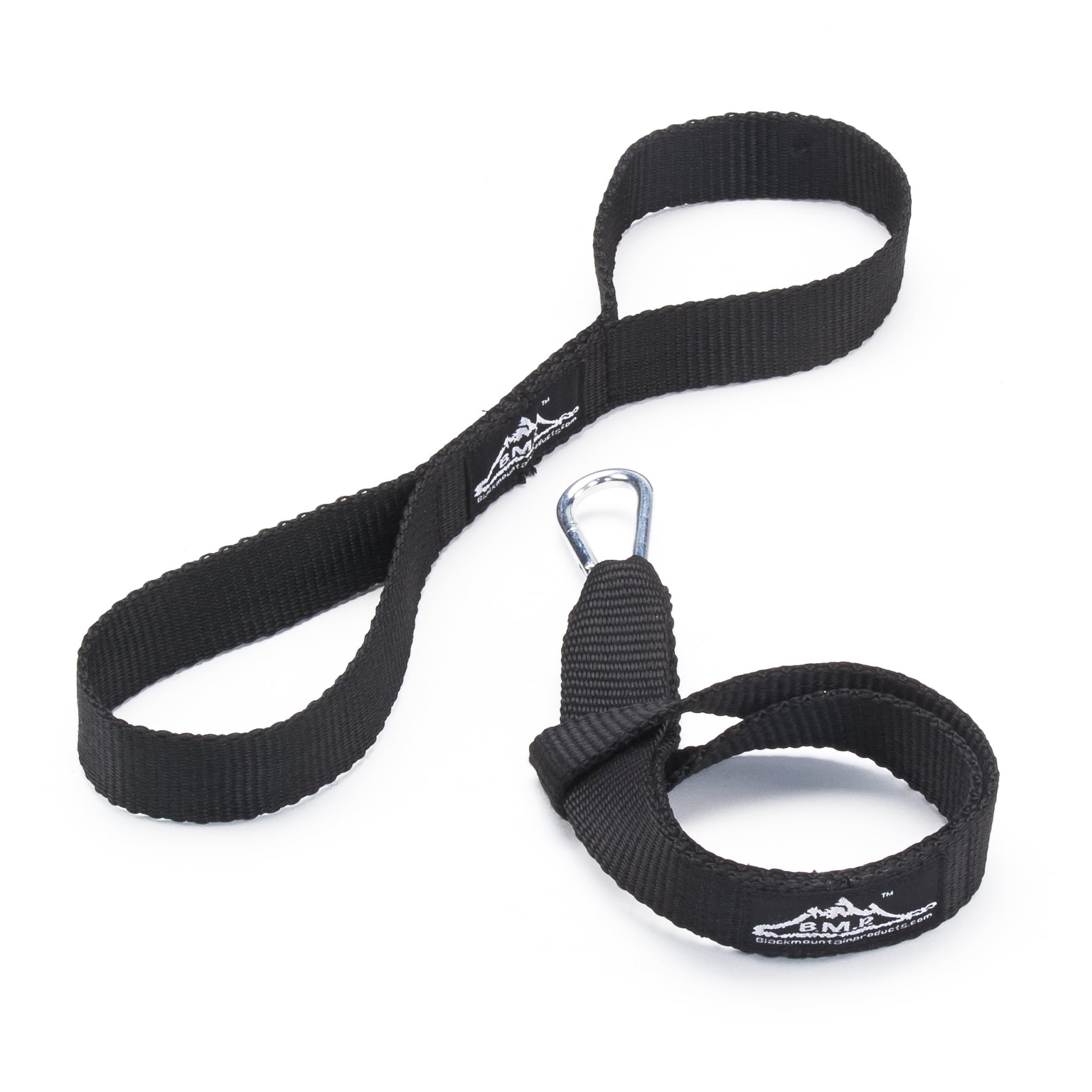 Picture of Black Mountain Products Battle Rope Anchor Battle Rope Anchor Kit with Nylon Straps & Carabiner Clip, Black