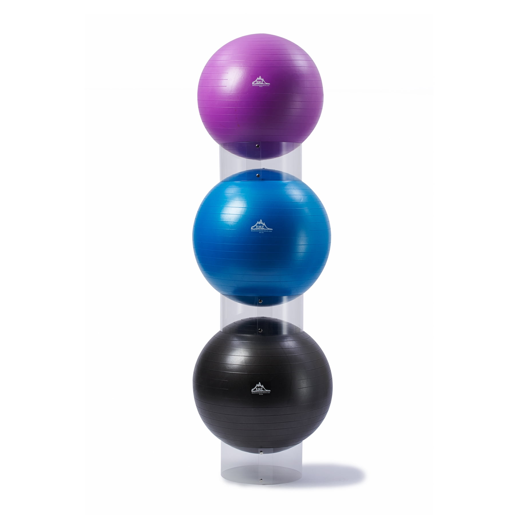 Picture of Black Mountain Products Ball Holder 3 Exercise Stability Ball Display Holder, Clear - Set of 3