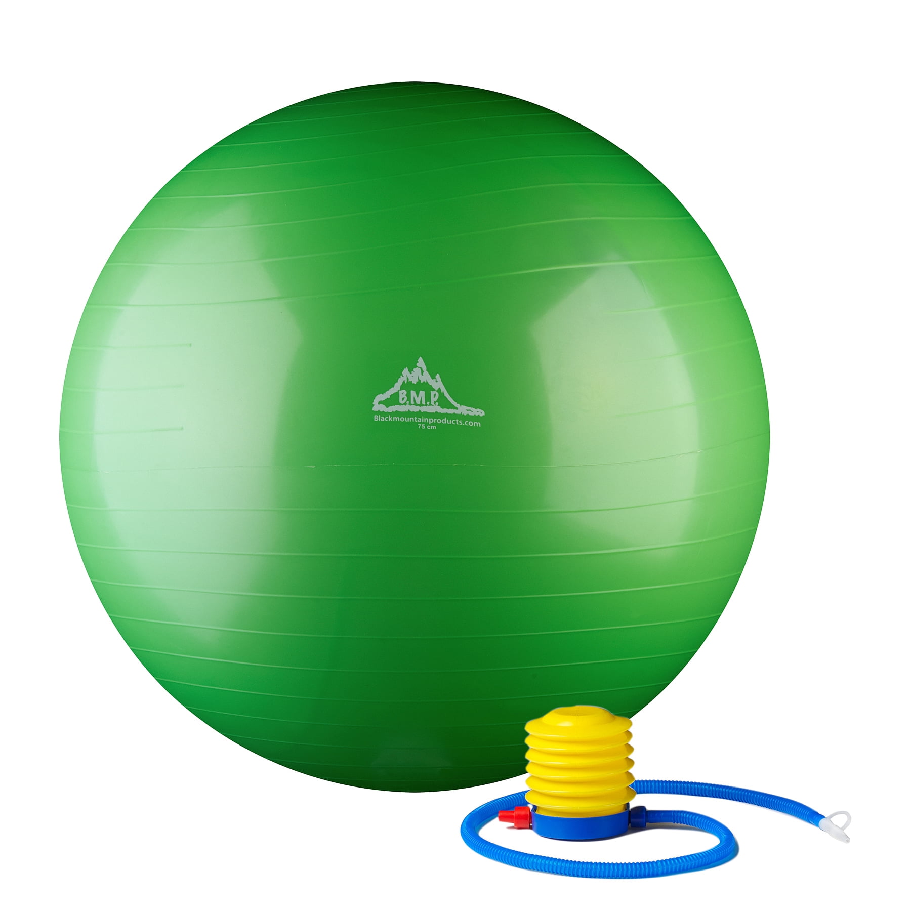 Picture of Black Mountain Products 75cm Green Gym Ball 75 cm Static Strength Exercise Stability Ball with Pump, Green