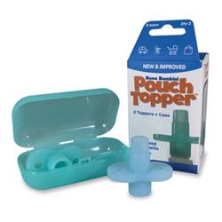 Picture of Buon Bambini BBPT-2PK-TC Feeding Pouch Topper with Travel Case&#44; Aqua & Blue - Pack of 2